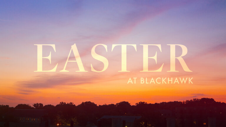 Easter at Blackhawk Church — sunrise over the Madison skyline